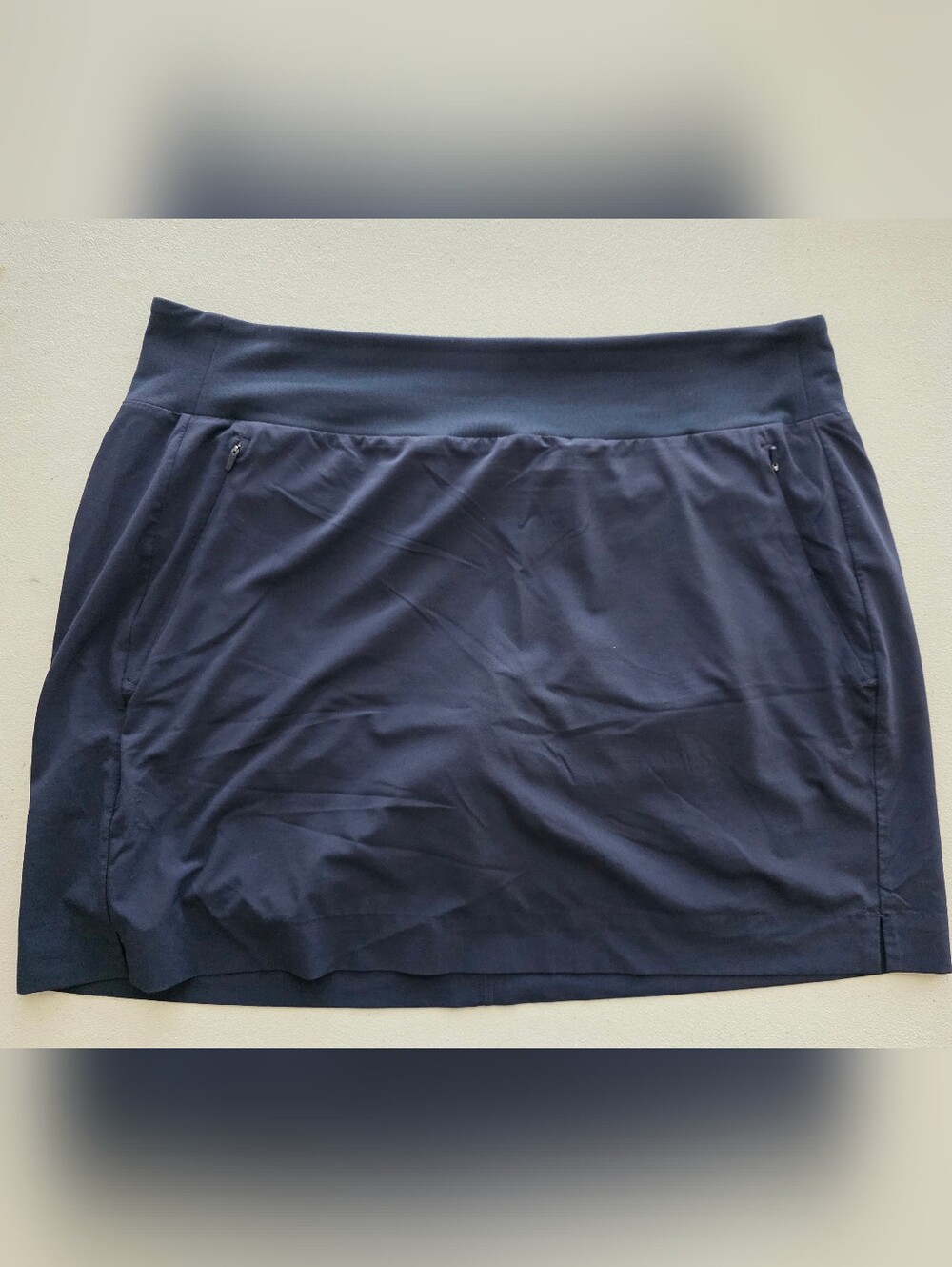 Athleta Soho Skort Blue 14 Gorpcore Athleisure Minimalist Travel Skirt Short